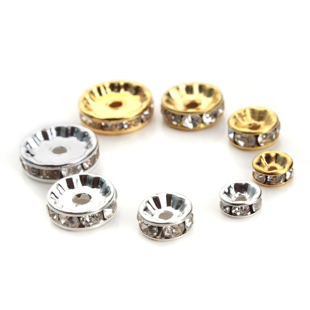 50pcs 4 6 8 10 12mm strass per - Gold 6138 avis et prix